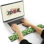 Keyboard Wrist Rest Pad, Washable Keyboard Mouse Wrist Support Pad Bean Bag for Carpal Tunnel, Office Workers, Massage Ergobeads & Cotton Fabric (Grass)