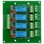 Electronics-Salon 4 DPDT Signal Relay Module Board, DC 5V Version, for Arduino Raspberry-Pi 8051 PIC.