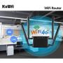 KuWFi 300Mbps 3G 4G LTE Car WiFi Wireless Router Extender Strong Signal Cat6 WiFi Routers with USB Port SIM Card Slot with External Antenna for Europe Middle East Not for USA