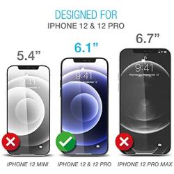 Maxboost Screen Protector Designed for iPhone 12 Screen Protector, iPhone 12 Pro Screen Protector -3 Pack, Tempered Glass Film compatible with iPhone 12 pro/12 6.1-inch (w/Alignment Tool included)