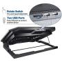 Laptop Cooling Pad, Gaming Laptop Cooler Stand with 2 Quiet Cooling Big Fans, 5 Stand Height Adjustable, Dual USB 2.0 Ports, Adjustable The Wind Speed for 11-17'' Notebook, MacBook Air Pro, Microsoft
