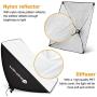 Yesker Softbox Photography Lighting Kit Continuous Photo Studio Equipment with 20x28 inch Reflector and 2 x E27 Socket 5500K Bulbs for Portraits Fashion Filming and Product Shooting
