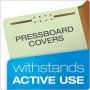 Pendaflex 2257G Six-Section Pressboard Folders, Legal, 2/5 Tab, Light Green (Box of 10)