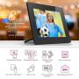 Aluratek 8 Inch Touchscreen Wifi Digital Photo Frame 16GB Memory with Built-In Clock, Calendar, Alarm, Weather, Black (AWDMPF208F)