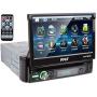 Pyle Single DIN Head Unit Receiver - In-Dash Car Stereo with 7” Multi-Color Touchscreen Display - Audio Video System with Bluetooth for Wireless Music Streaming & Hands-free Calling - PLTS78DUB, BLACK