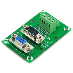 Electronics-Salon D-SUB DB9 Male/Female Header Breakout Board, DSUB Terminal Block Connector.