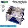 Large Professional Ultrasonic Cleaner-DK SONIC 15L 360W Sonic Cleaner with Heater and Basket for Metal Parts,Carburetor,Fuel Injector,Motor Repair Tools,Brass,Auto Parts,Engine Parts,etc