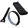 Simple Cord Cable Management Ties - (30) 8'' Reusable Self-Gripping Cord Straps - Organize Cables, Cords, and Wires - Simple Cord Organizer for Desks and Offices (Black)
