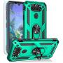 YZOK for LG Aristo 5 Case,with HD Screen Protector,LG Phoenix 5,Fortune 3,Risio 4 Case,[Military Grade] Ring Car Mount Kickstand Hybrid Hard PC Soft TPU Shockproof Protective Case for LG K8x (Teal)
