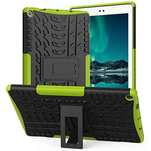 ROISKIN Dual Layer Heavy Duty Shockproof Impact Resistance Protective Case with Kickstand for FlRE 10 inch Case