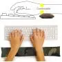 Keyboard Wrist Rest Pad, Washable Keyboard Mouse Wrist Support Pad Bean Bag for Carpal Tunnel, Office Workers, Massage Ergobeads & Cotton Fabric (Camouflage)