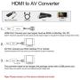 HDMI to RCA Converter, HDMI to Composite Video Audio Converter Adapter, HDMI to AV, Supports PAL/NTSC for PS4, Xbox, Switch, TV Stick, Roku, Blu-Ray, DVD Player,