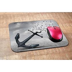 NICOKEE Seagulls Rectangle Gaming Mousepad Anchor Turns into Flying Birds Seagulls for Liberty and Hope Mouse Pad Mouse Mat for Computer Desk Laptop Office 9.5 X 7.9 Inch Non-Slip Rubber