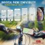 TruActive Unbreakable Bike Phone Mount Holder, Motorcycle Phone Mount, Cell Phone Holder for Bike - Universal, Bike Phone Holder, Golf, ATV - 6 Color Bands - Any Phone or Handlebar, Tool Free Install