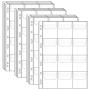 Homgaty 10 Sheet Plastic Coin Pocket Page Clear Coin Holders Stamp Coin Collector Binder Sheets Currency Collecting Album Supplies (12 Pocket Pages)