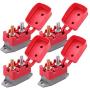 Ampper DC 12V - 24V Automatic Reset Circuit Breaker with Cover Stud Bolt for Automotive and More (30A, 4Pcs)