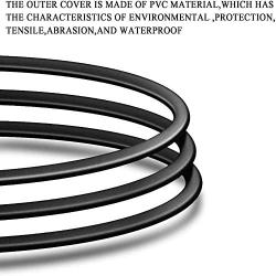 AC Power Cord Cable for Canon PIXMA MX492 MX922 MX490 MP495 MP560 MX870 MG2420 MG2520 MG2920 MG3620 TS9120 TS3122 TS6120 TR4520 TR8520 TR8550 TR7520, Replacement 2 Prong Cable Long 6Ft [UL Listed]