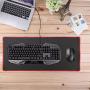 Large Gaming Mouse Pad XXL/Extended Mat Desk Pad/Mouse pad Long Non-Slip Soft Rubber Bottom Keyboard Pad/Mice Pads Mouse Desk Pad Stitched Edges Use for Laptop (Red Edge, 27''x12''x0.2'')