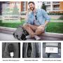 15.6 inch Laptop Backpack Men, Travel Water Resistant Backpack with USB Charging Port Multiple Pockets School Backpack, Durable Lightweight Computer Backpack for Men and Women, Black (Grey)