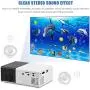 Vbestlife Mini Projector,Portable 1080P 600lm 4 : 3 LED Projector Home Cinema Theater Movie Support Laptop PC Smartphone HDMI Input,Great Gift Pocket Projector for Party Camping (Black&White)