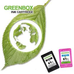GREENBOX Remanufactured Ink Cartridge 61 Replacement for HP 61XL 61 XL for Hp Envy 4500 5530 5534 5535 Deskjet 1000 1056 1010 1510 1512 2540 3050 050A Officejet 2620 4630 (1 Black 1 Tri-Color)