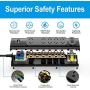 Power Strip, Bototek Surge Protector with 10 AC Outlets and 4 USB Charging Ports,1875W/15A, 2100 Joules, 6 Feet Long Extension Cord for Smartphone Tablets Home,Office, Hotel- Black