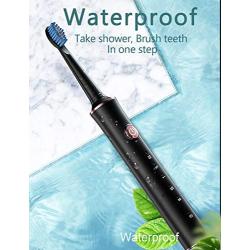 RAAYA Sonic Toothbrush Electric Tooth Brushes for Men and Women with 5 Modes 7 Dupont Brush Heads Smart Timer , 3 Hour Charge for 30 Days Use Whitening and Cleaning Toothbrushes