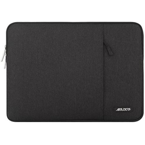 MOSISO Laptop Sleeve Bag Only Compatible with MacBook 12 inch with Retina Display A1534 2017/2016/2015 Release, Polyester Vertical Case with Pocket, Black