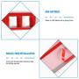 Car Window Lift Switch Button Cover Tirm for Toyota 4Runner 2010-2020 (Red)