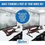 Halter Standing Desk Riser Converter, 36 Inch Stand Up Desk, Sit Stand Desk for Laptop and Monitor, Height Adjustable Desktop Workstation with Keyboard Tray