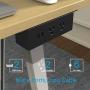Desk Power Sockets with USB Ports,UL Approval Fast Charging Power Strip Hanging Mount Under Desk Table Edge