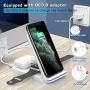 Wireless Charger, QTlier 3 in 1 Qi-Certified 15W Wireless Charging Station for Apple Watch se/6/5/4/3/2/1 Air pods, Charging Stand for iPhone 12/11/11pro/X/XS/XR/Xs Max/8/8 Plus/Samsung (White)
