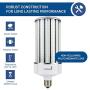 Hyperikon LED Corn Bulb Street Light E39 Mogul Base UL, 200 Watts, Crystal White