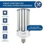 Hyperikon LED Corn Bulb Street Light E39 Mogul Base UL, 200 Watts, Crystal White