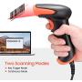 Tera USB Laser Barcode Scanner Wired Bar Code Scanner Reader Handheld Extra Long USB 1D Barcode Reader Plug and Play