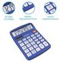 Desktop Calculator 12 Digit with Large LCD Display and Sensitive Button, Solar and Battery Dual Power, Standard Function for Office, Home, School, CD-2786 (Blue)