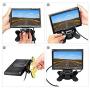 Camecho Vehicle Backup Camera 7 Inch 4 Split Monitor+ 4 Cameras with Front View, Rear View 18 IR Night Vision Waterproof Auto Camera with 2x33 ft and 2x65ft Cables for Trucks, RV, Trailer, Bus