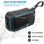 ATG Rugged Mini Wireless Speaker with Bike Handlebar Mount - Take your Music on a Bicycle | IPX7 Waterproofing