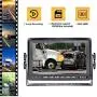 Rohent FHD 1080P Dual Digital Wireless Rear View Camera with 7 Inch DVR Monitor Support Full/Split Screen for Trucks,Trailers,RV High-Speed Observation Backup Camera System IP69K Waterproof R8