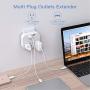 3 Outlet Surge Protector, Multi Plug Outlet Adapter with 2 USB Wall Charger, One Beat Power Strip Wall Plug Extender for Home Travel Office Hotel