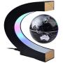 Yamix Magnetic Levitating Globe- Built-in LED Light Illuminates for Night View, 8.5CM Diameter, C Shape Floating Globe for Learning Education Demo Home Office Desk
