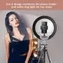 10" Selfie Ring Light with 50" Extendable Tripod Stand & Flexible Phone Holder for Live Stream/Makeup/YouTube Video