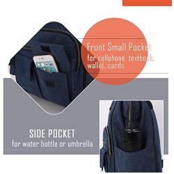 Laptop Backpack for Women Men 15.6 Inch Casual Daypack Water Resistant Travel Backpacks School Business Bag Rucksack (Blue)