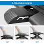 HUANUO Footrest Under Desk - Adjustable Foot Rest with Massage Texture and Roller, Ergonomic Foot Rest with 3 Height Position, 30 Degree Tilt Angle Adjustment for Home, Office