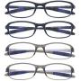 Computer Blue Light Blocking Reading Glasses(Flexible and Lightweight) UV Protection Readers Anti Eyestrain for Women Men