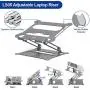 Besign LS05 Aluminum Laptop Stand, Ergonomic Adjustable Notebook Stand, Riser Holder Computer Stand Compatible with Air, Pro, Dell, HP, Lenovo More 10-15.6'' Laptops (Grey)