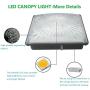 1000LED LED Canopy Light Fixtures 65W, Upgrade Bright 8,000LM Daylight 5000K 250W HID/HPS Replacement, Waterproof IP65 Gas Station Garage Light UL DLC Listed