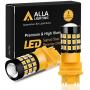 Alla Lighting 3157 LED Bulbs Super Bright 3156 3056 3157KX 4157 3457 4157NAK 3757 T25 Wedge LED Turn Signal Blinker Lights, Amber Yellow