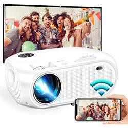 Wireless WiFi Mini Video Projector 5000L,2021 Updated WEILIANTE HD Movie Projector, Support Dolby 50,000Hrs, 200'' Display, 1080P, Compatible with Android, iOS, Video Games, TV Stick, Laptops