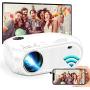 Wireless WiFi Mini Video Projector 5000L,2021 Updated WEILIANTE HD Movie Projector, Support Dolby 50,000Hrs, 200'' Display, 1080P, Compatible with Android, iOS, Video Games, TV Stick, Laptops